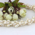 Multi-Size 4&8mm Rice Shape 60" Long Freshwater Cultured Pearl Necklace